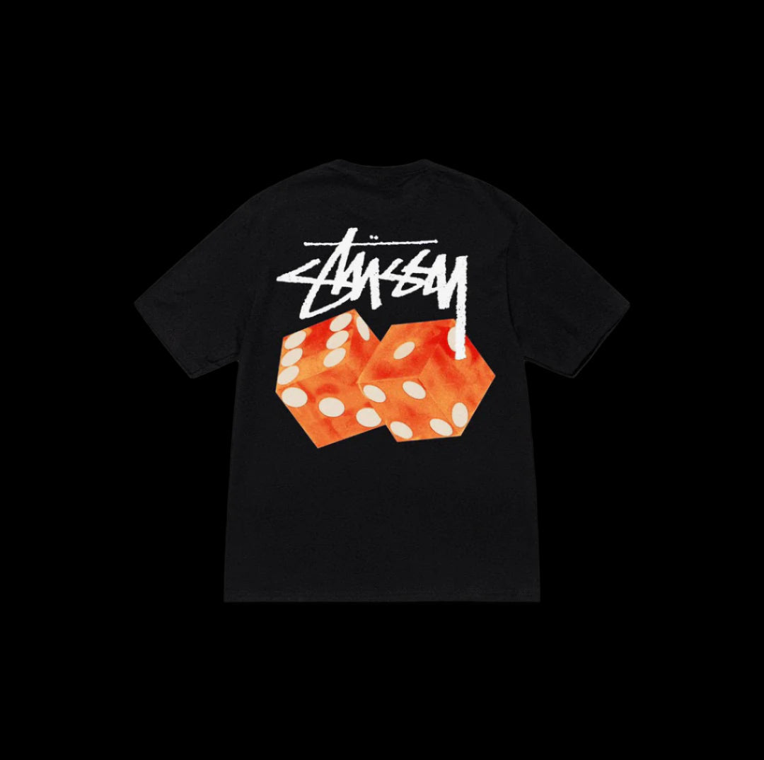 Stussy diceroll t-shirt "Black/Orange"