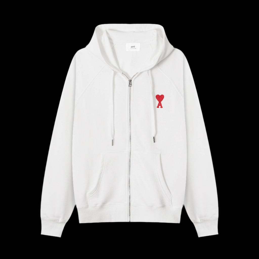 Ami Paris White Zip Up