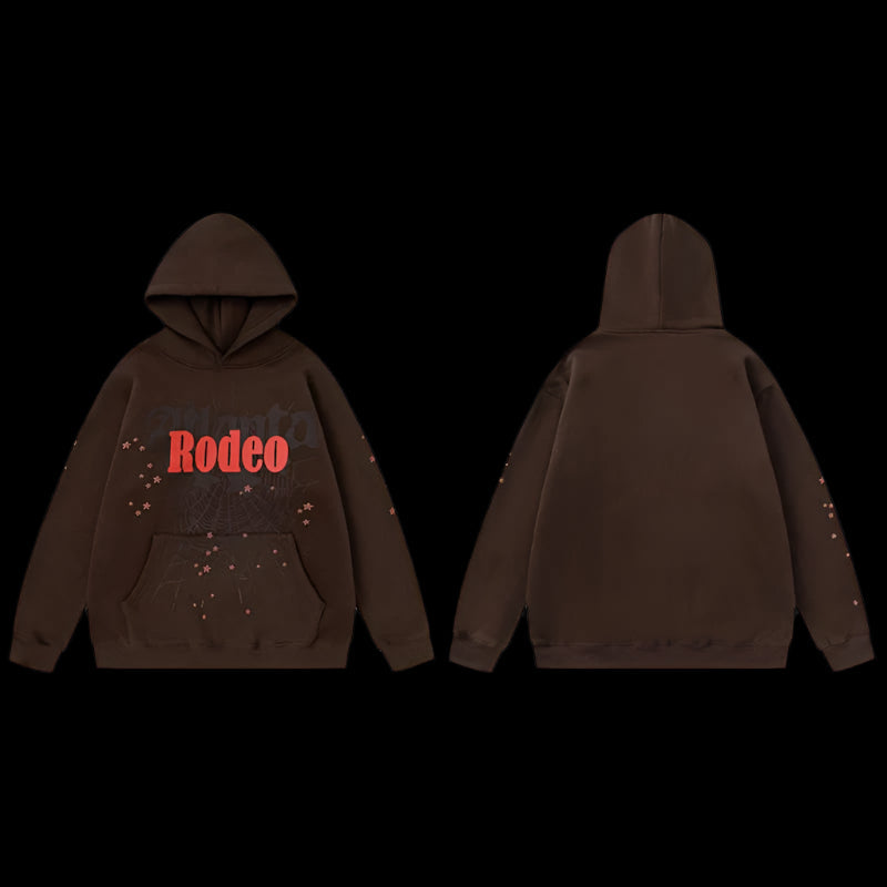 Travis Scott X Sp5der Rodeo Hoodie Brown