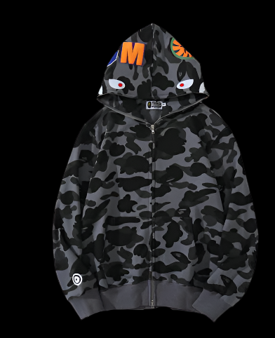 Bape Zip Up Hoodie Black