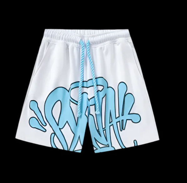 Syna World Short Set White & Cyan