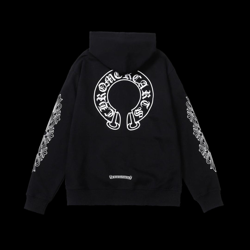 Chrome Hearts Black Horseshoe Hoodie