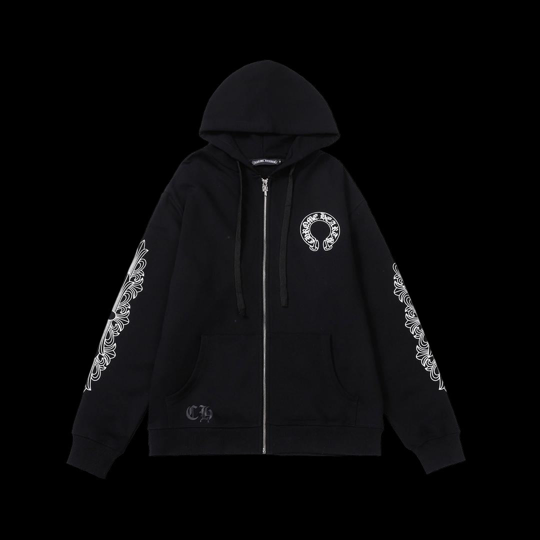 Chrome Hearts Black Horseshoe Hoodie