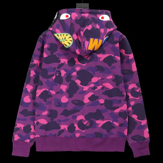 Bape Zip Up Hoodie Purple